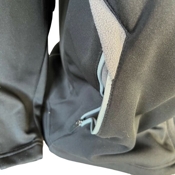 North End Sport Zip Front Jacket Mens Large Black Fleece Lined Zippers - Picture 5 of 9